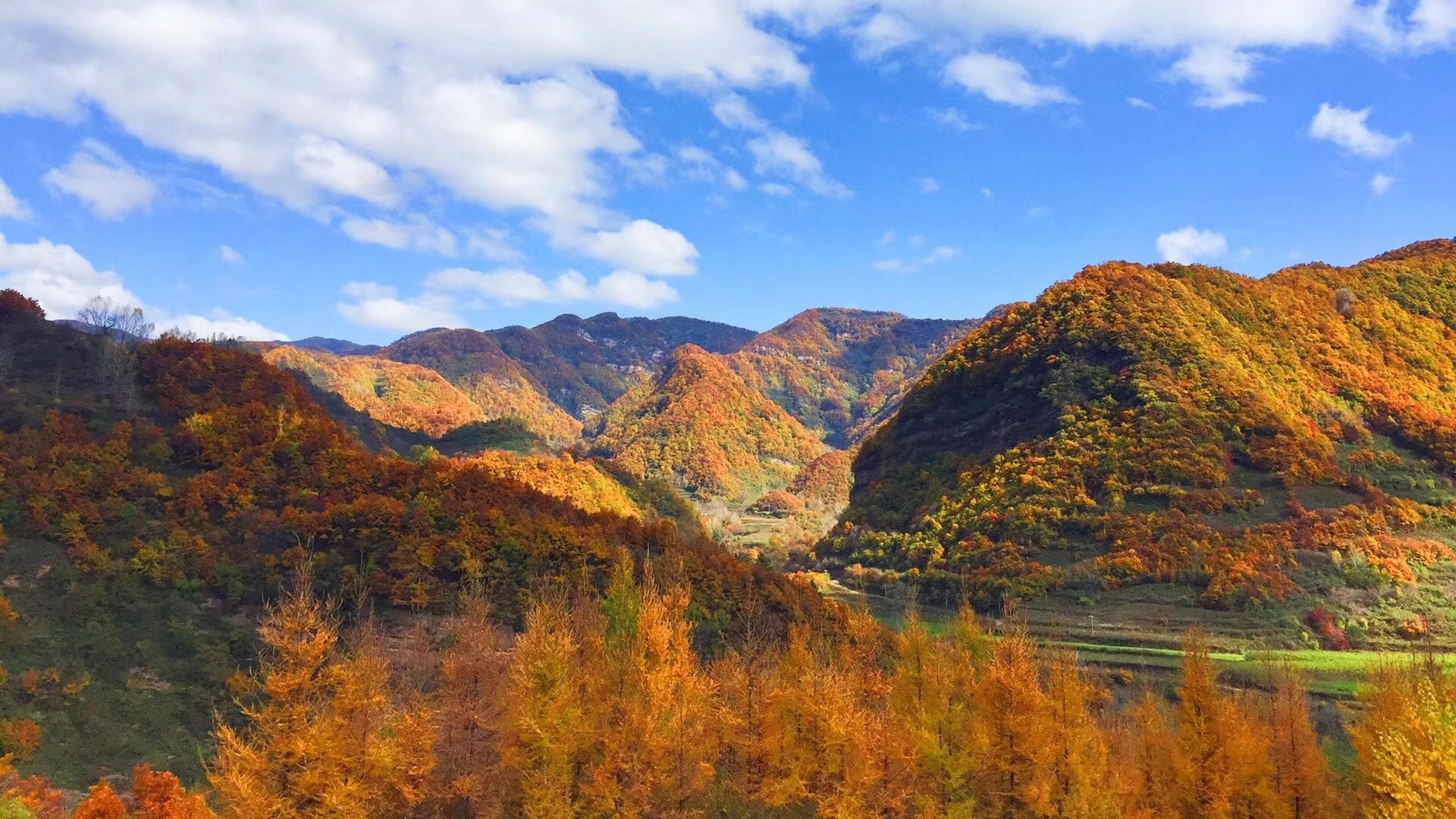 甘肃华亭：莲花台绮丽风光无限美 色彩斑斓